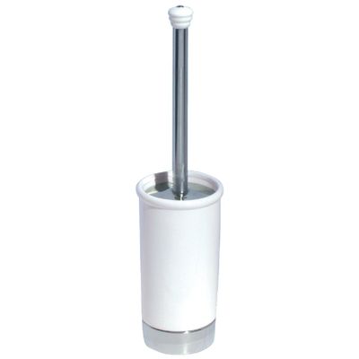 InterDesign 95621 White & Chrome York Toilet Bowl Brush