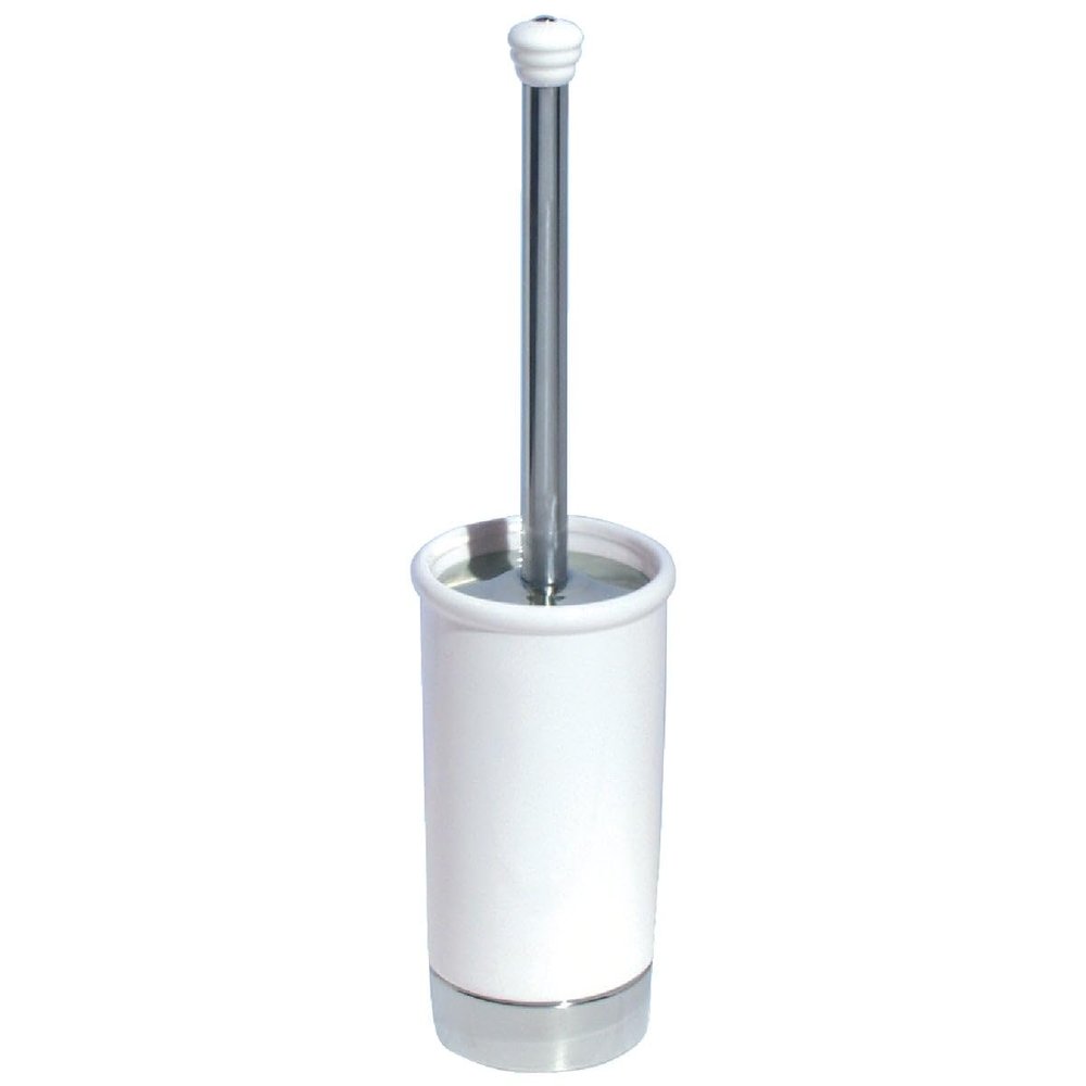 InterDesign 95621 White & Chrome York Toilet Bowl Brush