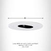 ELCO Lighting EL1420W 4 Adjustable Low Voltage Recessed Lighting Trim, Slot Aperture Ceiling Light Fixture, White view 3