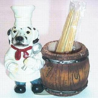 Dalmatian Chef Tooth Pick Holder (Novelty)