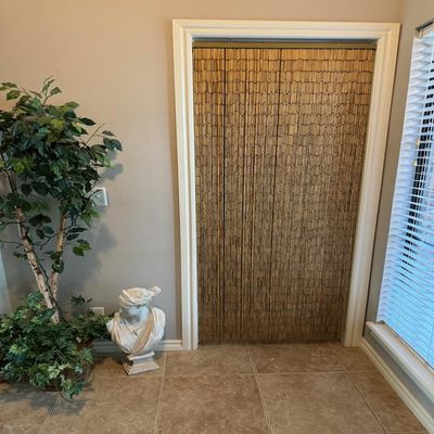 ABeadedCurtain Real 125 Strand 4000 Beads Natural Bamboo Beaded Curtain 38% More Strands Handmade (+Hanging Hardware)
