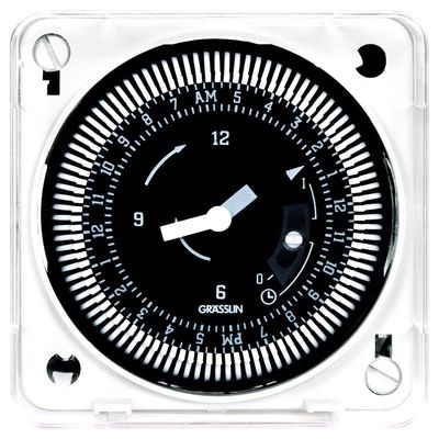 Grasslin by Intermatic MIL72ESTUZH-120 24-Hour 120V Flush Mount Electromechanical Time Control with Manual Override , Gray