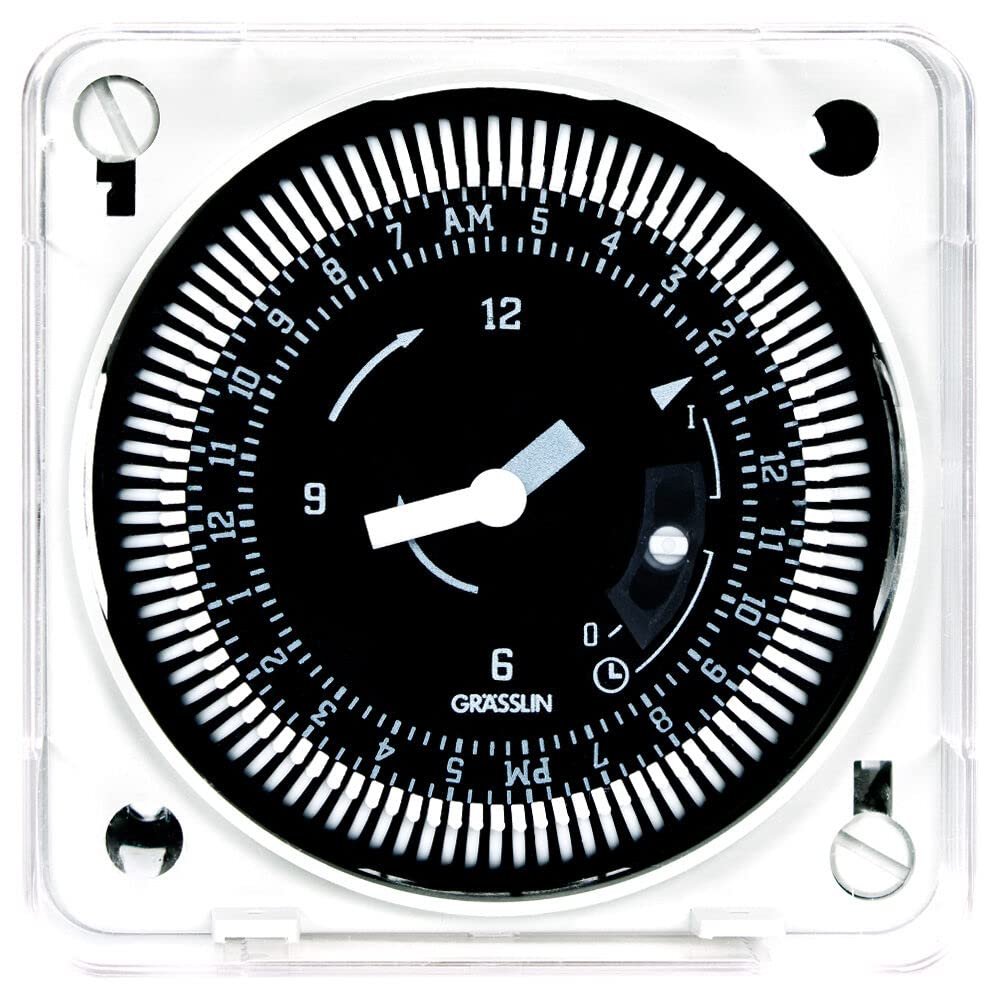 Grasslin by Intermatic MIL72ESTUZH-120 24-Hour 120V Flush Mount Electromechanical Time Control with Manual Override , Gray