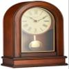 Bulova B7467 Hardwick Mantel Clock | Traditional Hardwood Case with Walnut Finish | Roman Numerals | Elegant Timepiece for Home or Office view 1