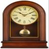 Bulova B7467 Hardwick Mantel Clock | Traditional Hardwood Case with Walnut Finish | Roman Numerals | Elegant Timepiece for Home or Office view 2