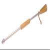 Redecker Aluminum Bouffadou-Flame Blower with Oiled Beechwood Handle, 23-5/8-Inches, Leather Strap for Easy Hanging and Storage view 1