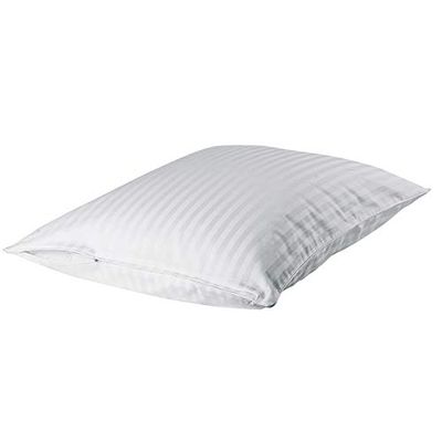 100% Egyptian Cotton Sateen Pillow Protectors, Hidden zipper to Keep Pillow Clean & Dust Free, Pillow Protector (White/Standard (20x26))