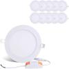 BRILLIHOOD 12W 6-inch Ultra-Thin Round LED Recessed Ceiling Panel Down Light with Driver, 1,000 Lumens, 80W Incandescent Equivalent, Home, Office, Commercial Lighting - Pack of 10, 5000K Daylight view 1