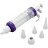 Wilton Dessert Decorator - The Kit Includes a Plunger-Style Tool, 2 Couplers, 1 Fill Tip, 4 Decorating Tips, Plastic, White & Purple view 3