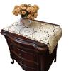 USTIDE Rustic Floral Table Runner Hand Crochet Table Placemats Beige Cotton Table Doilies Runners,1PC view 1