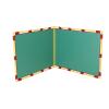 Children's Factory Right Angle PlayPanel, Kids Room Divider, Classroom Privacy Screen, Green view 1