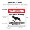 Airedale Terrier Security Sign Area Patrolled Pet Pointer Hunter Vet Dog Hunt view 2