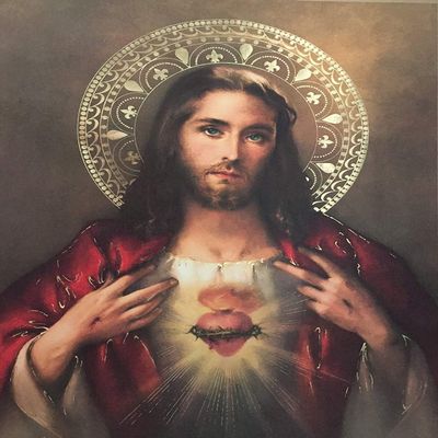 Sacred Heart of Jesus Poster, 13" x 17" - Made in Italy