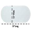SlipX Solutions Clear Bubble Bath Mat (15 x 35 Inch, Extra Long Coverage, Oval Shape, Machine Washable) view 3