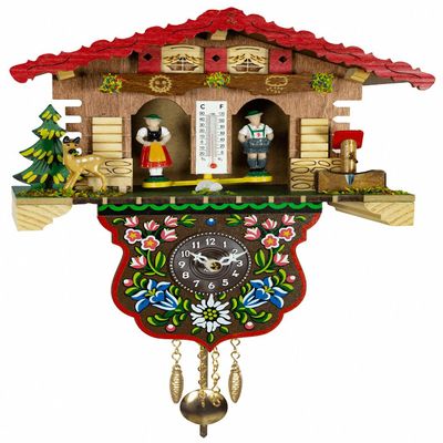 Trenkle Black Forest Clock Swiss House Weather House TU 807 PQ