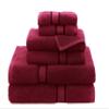 COTTON CRAFT Ultra Soft 6 Piece Towel Set - 2 Large Bath Towels, 2 Hand Towels, 2 Washcloths - Absorbent 580 GSM Quick Dry Everyday Luxury Hotel Bathroom Spa Gym Shower Pool - 100% Cotton - Burgundy view 1