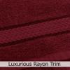 COTTON CRAFT Ultra Soft 6 Piece Towel Set - 2 Large Bath Towels, 2 Hand Towels, 2 Washcloths - Absorbent 580 GSM Quick Dry Everyday Luxury Hotel Bathroom Spa Gym Shower Pool - 100% Cotton - Burgundy view 2