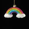 Kurt S. Adler Noble Gems Rainbow and Clouds Glass Christmas Ornament view 2