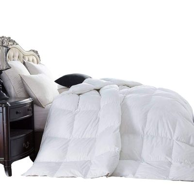 600 Thread Count King/Cal King Size Goose Down Alternative Comforter 100% Egyptian Cotton 600 TC, 750FP, 50Oz - Solid White