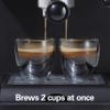 Hamilton Beach 15 Bar Espresso Machine, Cappuccino, Mocha, & Latte Maker, with Milk Frother, Make 2 Cups Simultaneously, Works with Pods or Ground Coffee, 50 oz. Water Reservoir, Black view 4