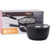 DaTerra Cucina - 2.6 Qt Nonstick Ceramic Saucepan with Lid  Induction Compatible Cooking Pot, Nonstick Ceramic Sauce Pan for Soup, Pasta, Milk, and More, Medium Size for Kitchen, Oven Safe view 1