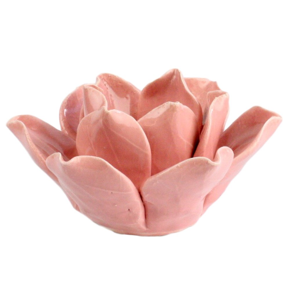 HomArt Lotus Tea Light Holder, Pink