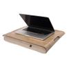 Natural Wooden Lap Tray - Natural Wood and Cushion view 1