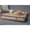 Natural Wooden Lap Tray - Natural Wood and Cushion view 3