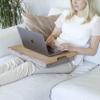 Natural Wooden Lap Tray - Natural Wood and Cushion view 4