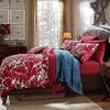 Brandream King Size Duvet Cover Set Japanese Oriental Style Cherry Floral Red Blossom Flower Branches Print Chinoiserie Bedding Pillowcases Set 800TC Egyptian Cotton Sateen Botanical Tree 3 Piece view 3
