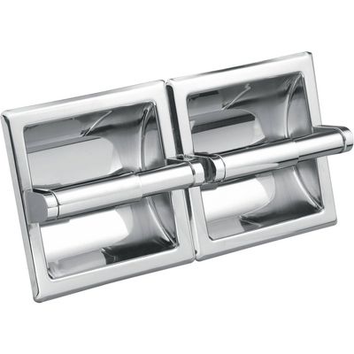 Moen 5577 Donner Hotel and Motel Double Recessed Paper Holder, Chrome
