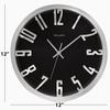 Westclox 32913 Round 3D Number Wall Clock, 12 Inch, Metallic view 2