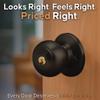 Copper Creek Colonial Entry Door Knob  Keyed Entry Handle with Lock and Key, ANSI Grade-3 Certified, DIY-Friendly Install for Interior and Exterior Entrance Doors  Tuscan Bronze (1 Pack) view 2