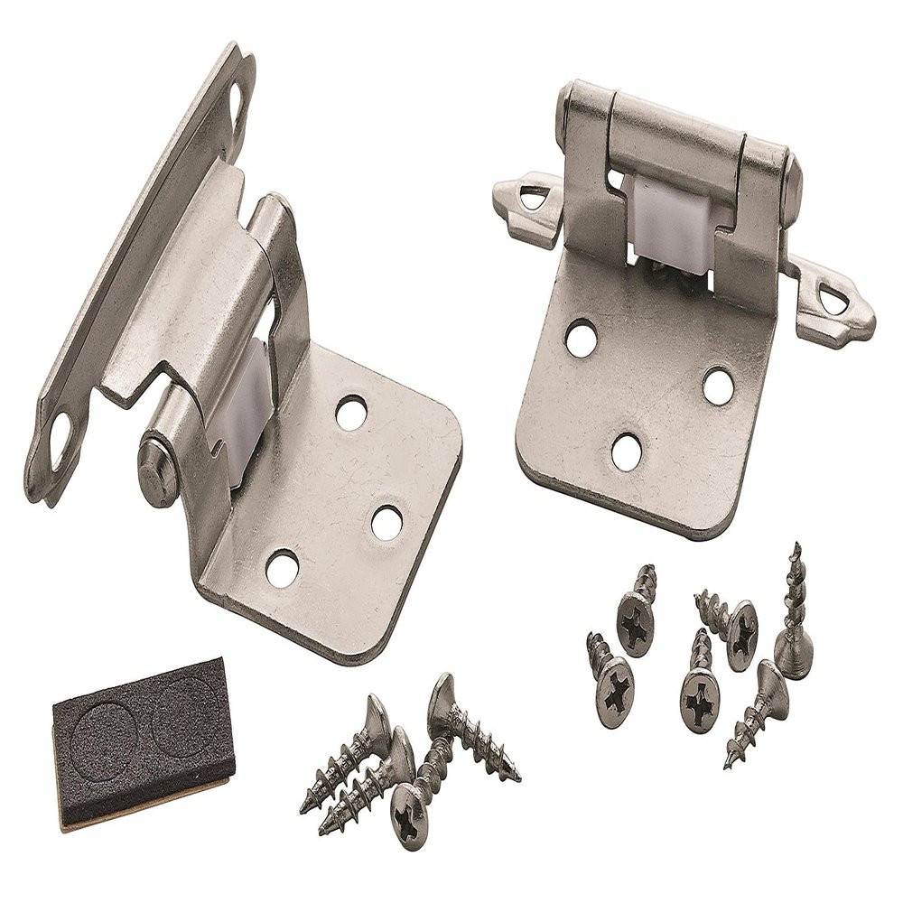 Amerock | Cabinet Hinge | Variable Overlay inge | Satin Nickel | 10 Pack | Self-Closing inge | Face Mount inge | Cabinet Door inge