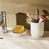 Alessi Birillo Toothbrush Holder Aleesi PL03 W Birillo Toothbrush Holder, White view 3
