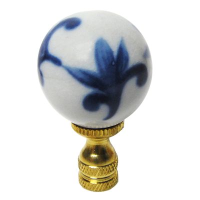 T-Trove Blue and White Porcelain Ball Finial