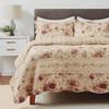 Greenland Home Antique Rose King Quilt Set, Ecru view 2