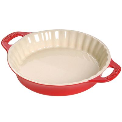 STAUB Ceramic Bakeware-Pie-Pans Dish, 9-inch, Cherry