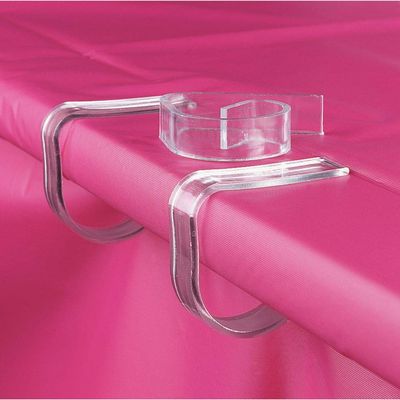 Fun Express Clear Plastic Tablecloth Clips for Party & Event Supplies Bulk 72 Pack, Wedding Reception or Graduation