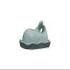 Creative Co-Op Aqua Blue Whale Shaped Butter Dish view 1