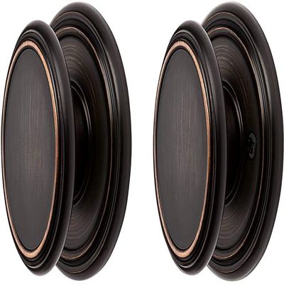 Baldwin Carnaby, Interior Passage Door Knob for Hallway/Closet/Rooms, Non-Locking Door Handle With Microban Protection, in Venetian Bronze