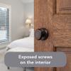 Baldwin Carnaby, Interior Passage Door Knob for Hallway/Closet/Rooms, Non-Locking Door Handle With Microban Protection, in Venetian Bronze view 3