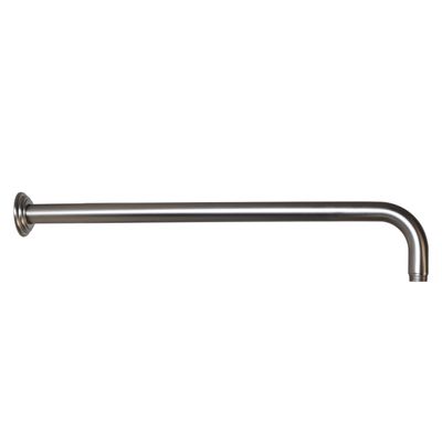 Westbrass 1/2" IPS x 19" 90-Degree Rain Shower Arm with Flange, Satin Nickel, D3703-1-07