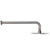 Westbrass 1/2" IPS x 19" 90-Degree Rain Shower Arm with Flange, Satin Nickel, D3703-1-07 view 3