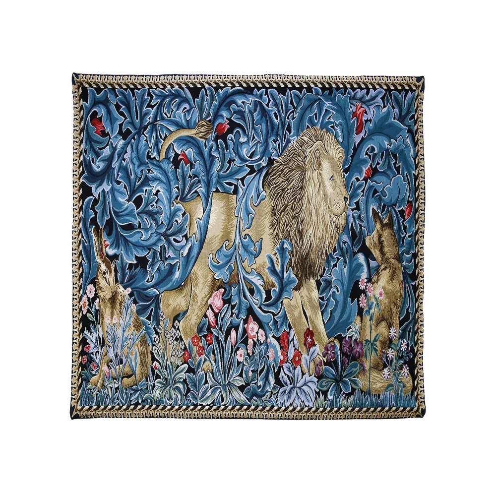 WH-WM-LNFST | WILLIAM MORRIS LION AND FOREST TAPESTRY WALL HANGING