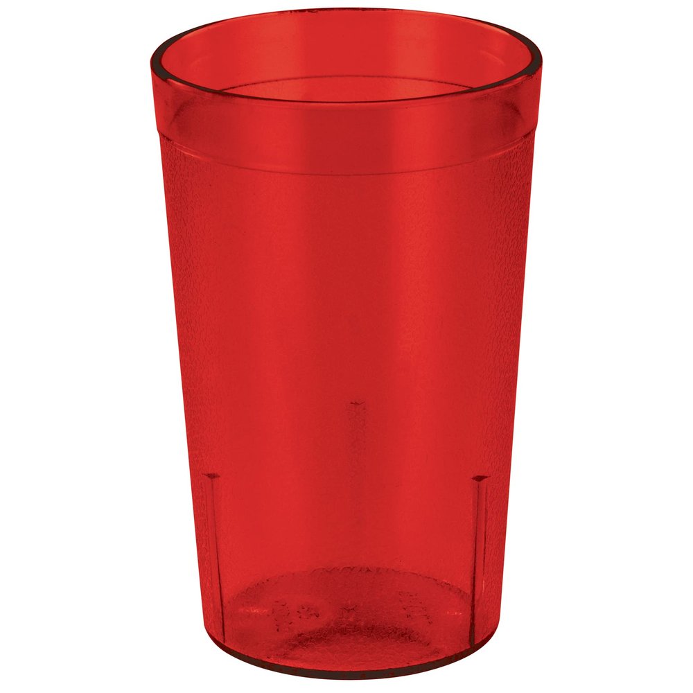 Winco Pebbled Tumblers, 12-Ounce, Red