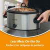 Crock-Pot SCCPVL600S Cook' N Carry 6-Quart Oval Manual Portable Slow Cooker, Silver view 3