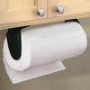 mDesign Metal Wall Mounted Paper Towel Holder Dispenser for Walls or Under Cabinet in Kitchen, Pantry, Cupboard, Sink Storage, Holds Jumbo Rolls - Omni Collection - Matte Black view 3