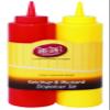 TableCraft Nostalgia 2-Piece Ketchup and Mustard Dispenser Set, 12-Ounce, Red/Yellow view 1