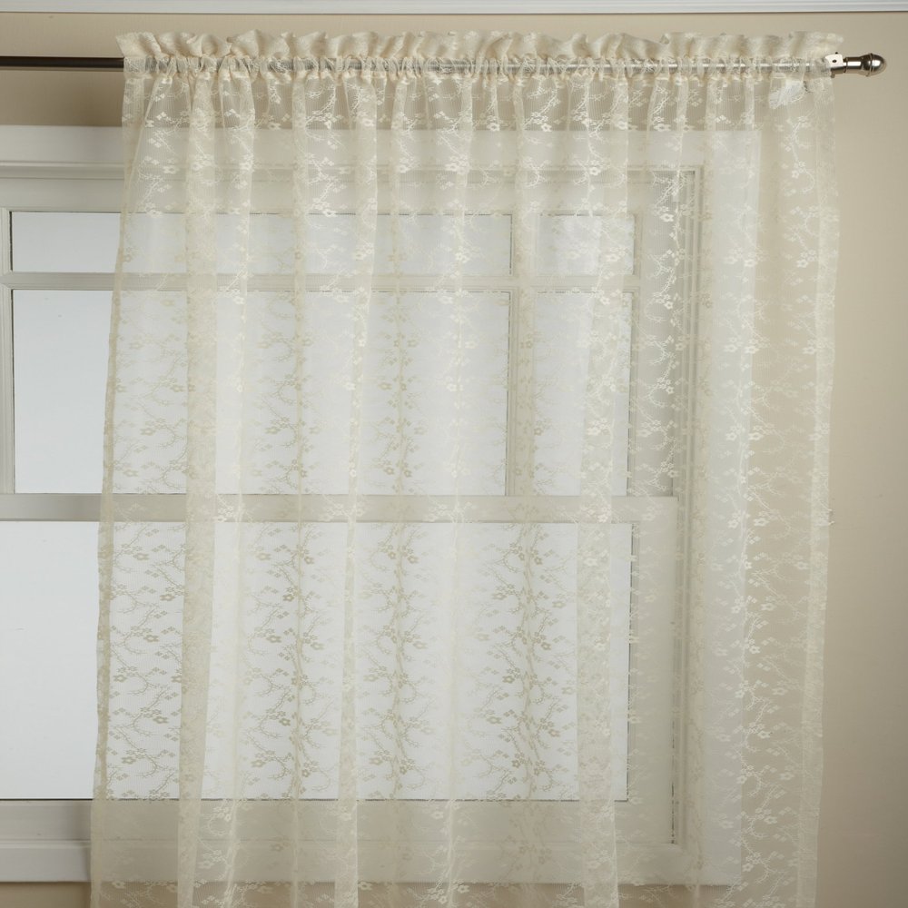 Lorraine Home Fashions Priscilla 60-inch x 84-inch Tailored Panel, Ivory